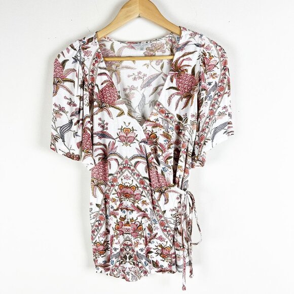 Lucky Brand Tops - 2/$20 Lucky Brand Floral Faux Wrap Top S